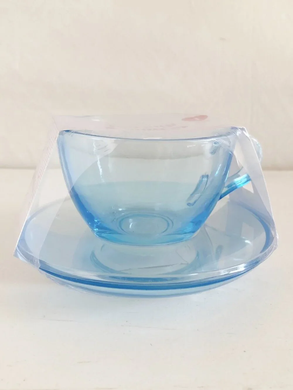 Target Valentines Day 2024 Blue Glass Teapot & Cups Set 6 Pieces